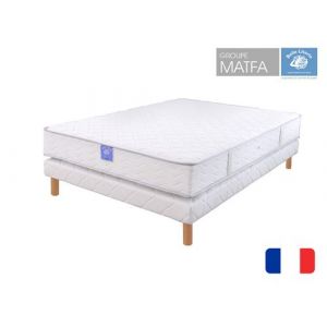 Ensemble matelas belle literie passion visco + sommier tapissier 120x190