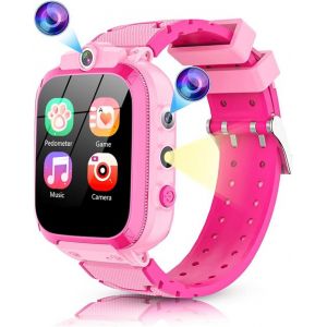Montre Connect&eacute;e Enfant 16 Jeux Musique P&eacute;dom&egrave;tre Calories rose AQ1061 VENDOS85