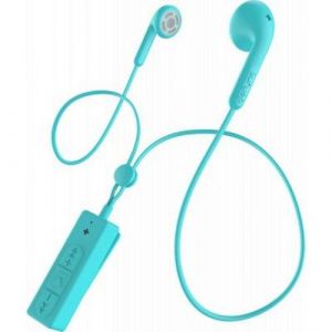 DeFunc BT Earbud BASIC TALK - Écouteurs avec micro - embout auriculaire - Bluetooth - sans fil - cyan