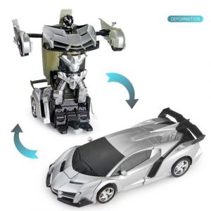 01H18 &Eacute;lectrique Bouton Car1 T&eacute;l&eacute;commande Robot Deformable T&eacute;l&eacute;commande Vehicle Argent MK7851