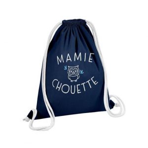Fabulous Sac de Gym en Coton Bleu Mamie Famille Chouette 12 Litres