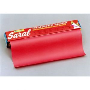 Papier transfert saral 12 feuilles 45 x 61 cm rouge - oz international