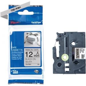 Brother TZe-R931 - Satin - noir sur argent - Rouleau (1,2 cm x 4 m) 1 cassette(s) bande de ruban - pour Brother PT-D210, D600, H110, H200; P-Touch PT-1005, E310, P900; P-Touch Cube Plus PT-P710