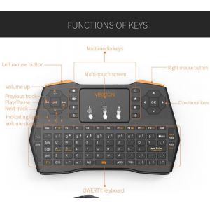 Clavier sans fil 2.4G T&eacute;l&eacute;commande Souris Air pour XBMC intelligent Android TV Box PC