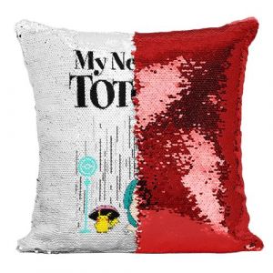 Fabulous Coussin avec Housse Sequin - Paillettes Rouge Ronflex Mon Voisin Totoro [40 x 40 cm]