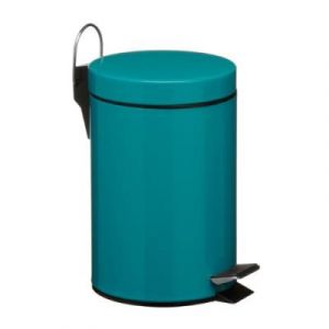 Premier housewares 0506429 poubelle à pédale et godet intérieur en plastique turquoise 3 l