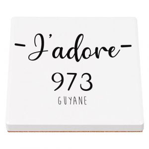 Sous Verre C&eacute;ramique (1 unit&eacute;) - Fabulous - J'M'En Fous Je Suis Une Licorne (100 x 100 mm)