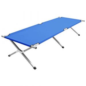 vidaXL Lit de camping 210x80x48 cm XXL Bleu