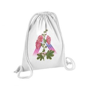 Fabulous Sac de Gym en Coton Blanc Triangle Flora 12 Litres