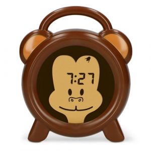 Réveil enfants pédagogique et veilleuse Alecto BC-100 MONKEY Marron