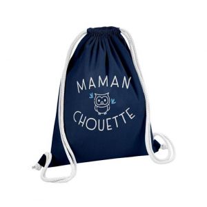 Fabulous Sac de Gym en Coton Bleu Maman Famille Chouette 12 Litres