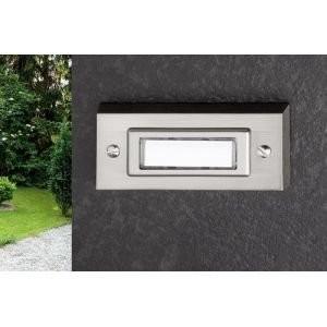 HUBER 12031 bouton de sonnette 1 sonnette, montage en saillie, rectangulaire, avec &eacute;tiquette pour le nom