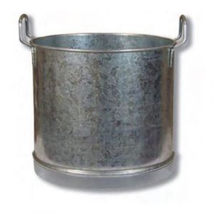 Seau en acier avec 2 poign&eacute;e 50 Litres - &Oslash; 42,5 x Hauteur 36 cm - marque VISIODIRECT