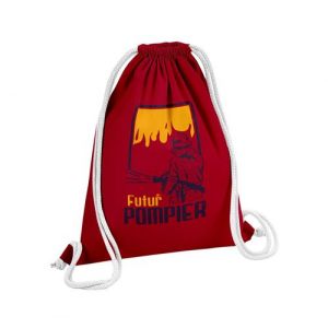 Fabulous Sac de Gym en Coton Rouge Futur Pompier 12 Litres