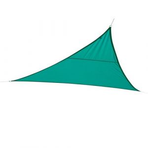Hesp&eacute;ride - Voile d'ombrage triangulaire Curacao - 3 x 3 x 3 m - Bleu &eacute;meraude