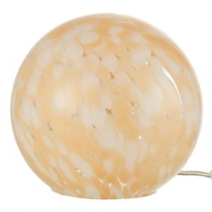 Lampe à Poser en Verre "Mélissa" 18cm Beige