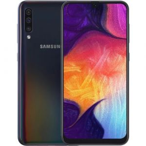 Samsung Galaxy A50 - 4G smartphone - double SIM - RAM 4 Go / Mémoire interne 128 Go - microSD slot - écran OEL - 6.4" - 2340 x 1080 pixels - 3 x caméras arrière 25 MP, 5 MP, 8 MP - front camera 25 MP - noir
