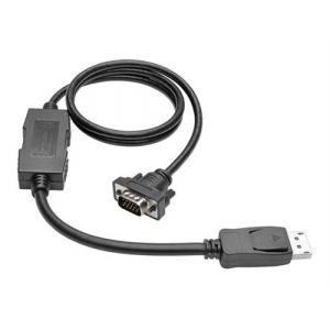 Eaton Tripp Lite Series DisplayPort 1.2 to VGA Active Adapter Cable (DP with Latches to HD15 M/M), 3 ft. (0.9 m) - Câble d'écran - DisplayPort (M) pour HD-15 (VGA) (M) - 91 cm - actif, verrouillé - noir