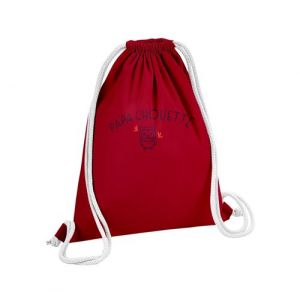 Fabulous Sac de Gym en Coton Rouge Papa Famille Chouette 12 Litres