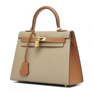 Cuir véritable femmes Top Handle Sac porté main et sac à main jaune