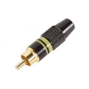 CONECTICPLUS Connecteur rca m&acirc;le metal jaune