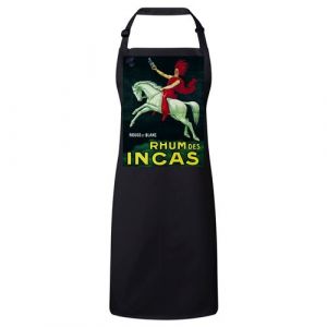 Fabulous Tablier Cuisine Premium Noir Rhum des Incas Affiches Anciennes