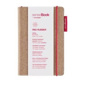 Transotype carnet de notes sensebook red rubber, mod&egrave;le s, feuilles quadrill&eacute;es 75020602