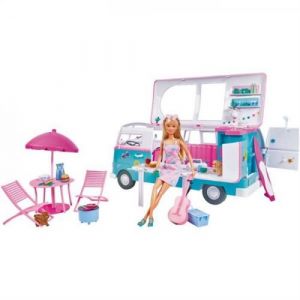 Poupée mannequin 29cm Steffi love et son camping car qui s ouvre