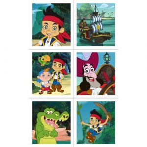 Poinçons autocollants Jake et les pirates du pays imaginaire 4 feuilles