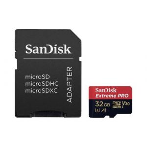 SanDisk Extreme Pro - Carte m&eacute;moire flash (adaptateur microSDXC vers SD inclus(e)) - 32 Go - A1 / Video Class V30 / UHS-I U3 - 667x - microSDHC UHS-I