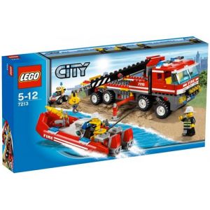 LEGO&reg; City 7213 Le camion tout-terrain et le bateau des pompiers