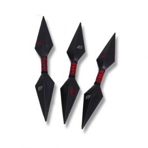 Set de 3 pièces lancer fléchettes Kunai couteaux Naruto Shippuden Noir