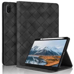 Coque pour Honor Pad X8A 11 Pouces 2024 Motif Carr&eacute; Tablette Etui PU Cuir Housse de Protection avec Multi-Angles ZURSANA Noir
