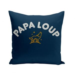Fabulous Housse de coussin bleu Papa Famille Loup [40x40 cm]