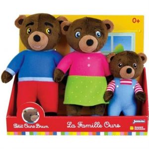 Coffret peluche  PETIT OURS BRUN  JEMINI  Famille : Maman ours  Papa ours et Petit ours br
