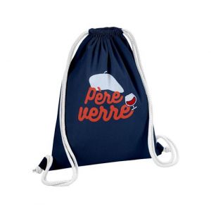 Fabulous Sac de Gym en Coton Bleu P&egrave;re Verre Vin 12 Litres