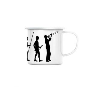 Mug en métal émaillé Evolution trombone musique