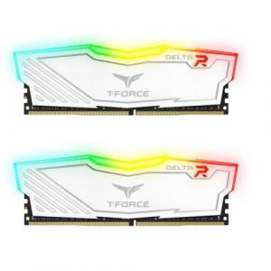 M&eacute;moire RAM Team Group Delta RGB TF4D416G3200HC16FDC01 16Go (2 x 8Go) DDR4 3200MHz CL16 Blanc