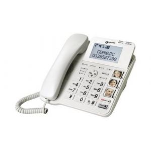 Geemarc CL595 - Téléphone filaire - système de répondeur avec ID d'appelant/appel en instance