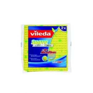 Vileda 142012 - chiffon anit-bacterial lisse avec 30% microfibre (2 unités)