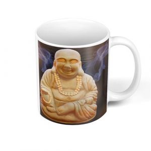 Fabulous Mug c&eacute;ramique Petit Bouddha Assit Rieur Style Chinois