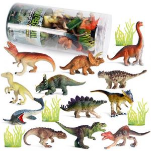 Mini Figurines Dinosaures VORMOR 12 Pi&egrave;ces R&eacute;aliste Plastique Dinosaure Jouet &Eacute;ducatif pour Enfants