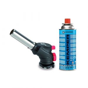Chalumeau à gaz + Cartouche de gaz butane 227gr KEMPER