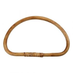 2 anses de sac arrondi en bambou - 20 x 13 cm - Creotime