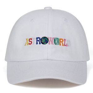 Casquette de baseball brodée astroworld rappeur Travis Scott album casquette Soft top blanche livraison gratuite