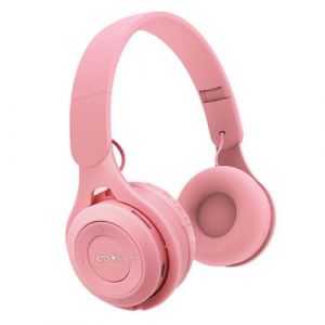 Casque Audio Bluetooth Jaune Pliable Avec Micro Basse Puissante Longue Autonomie Rose YONIS