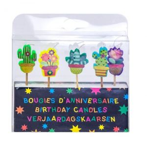 Bougies d'anniversaire Cactus