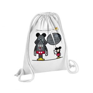 Fabulous Sac de Gym en Coton Blanc Game of Geek Dark Vador Mickey Je Suis Ton Père 12 Litres