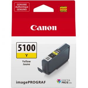 Canon PFI-5100 Y - 14.4 ml - jaune - original - bo&icirc;te de suspension - r&eacute;servoir d'encre - pour imagePROGRAF PRO-310