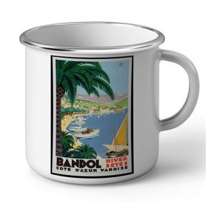Fabulous Mug en m&eacute;tal &eacute;maille Bandol Cote d'Azur AfficheVintage